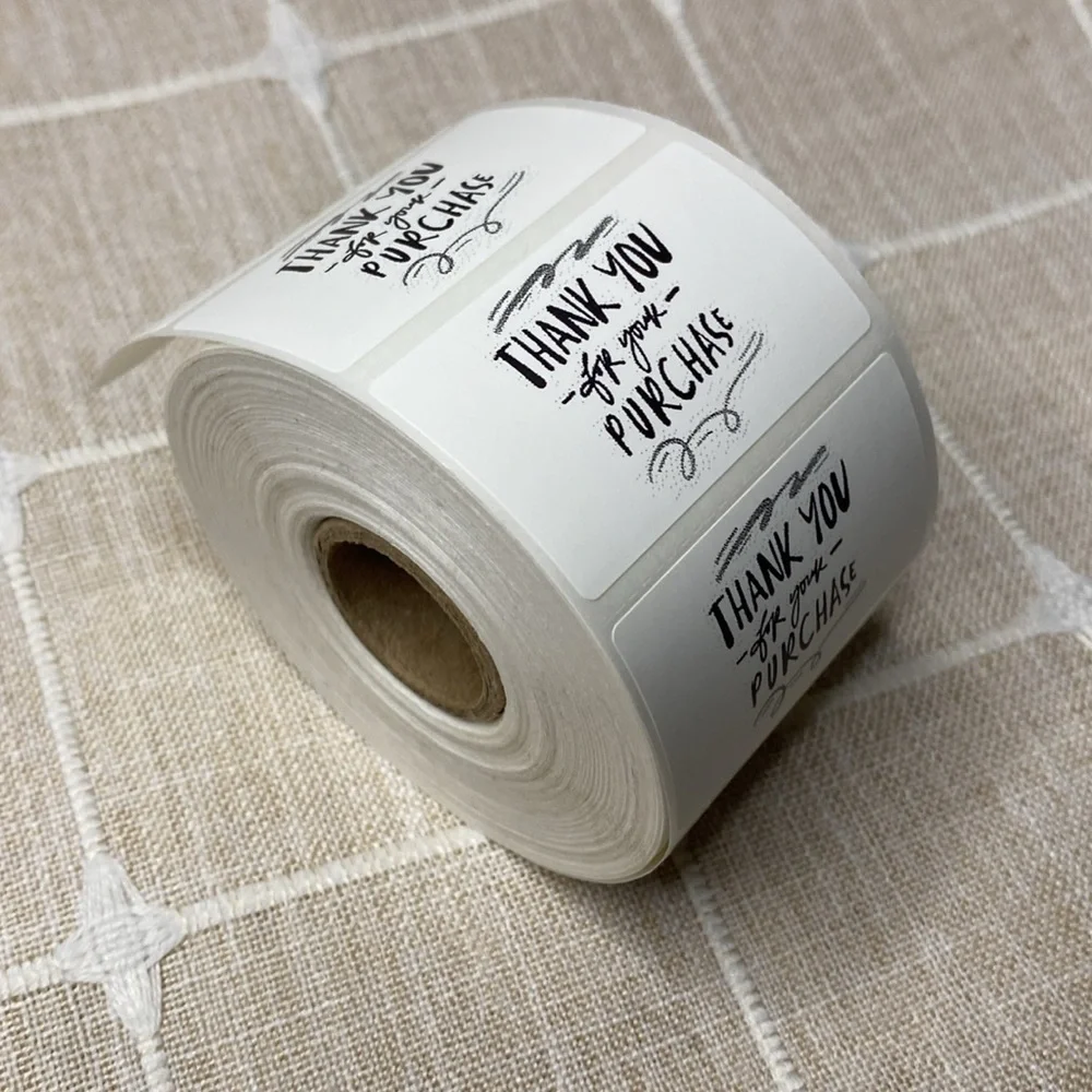 Thank You For Your Purchase White Labels (600), Selling Supplies 2 x‎ 1 1/4 in